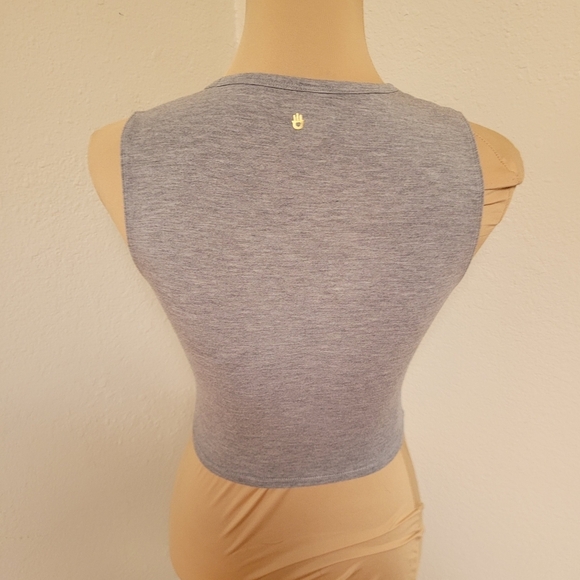 Spiritual Gangster Grey Twist Front Top - Picture 4 of 4